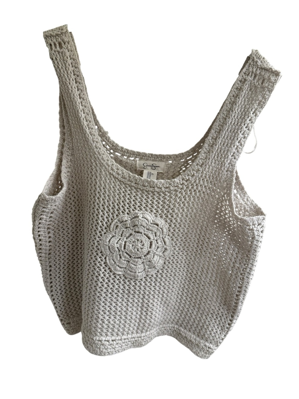 Jessica Simpson NWT XL crochet boho tank - Cream - Picture 3 of 4